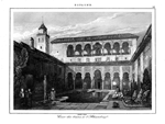 GRANADA.- PATIO DE COMARES EN LA ALHAMBRA (COUR DES BAINS A L'ALHAMBRA)