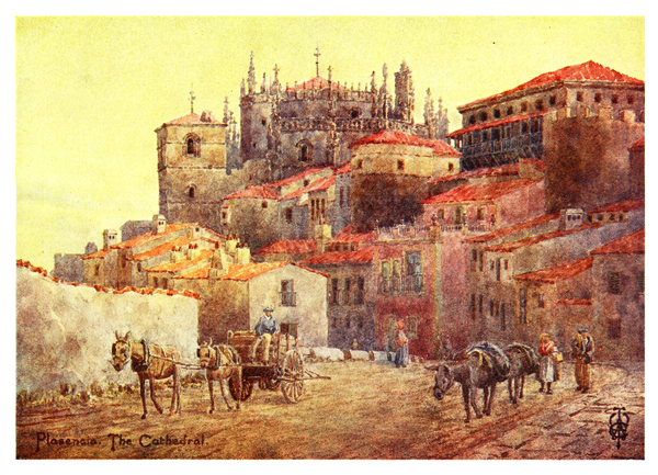 PLASENCIA.- MURALLAS DE LA CIUDAD Y CATEDRAL
