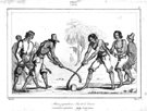CHILE.- COSTUMBRES POPULARES : JUEGO DE LA CINECA ( MAURS POPULAIRES  JEU DE LA CIENCA)