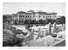 ZARAGOZA.- JARDINES Y FACHADA PRINCIPAL DEL NUEVO EDIFICIO PARA FACULTADES DE MEDICINA Y CIENCIAS